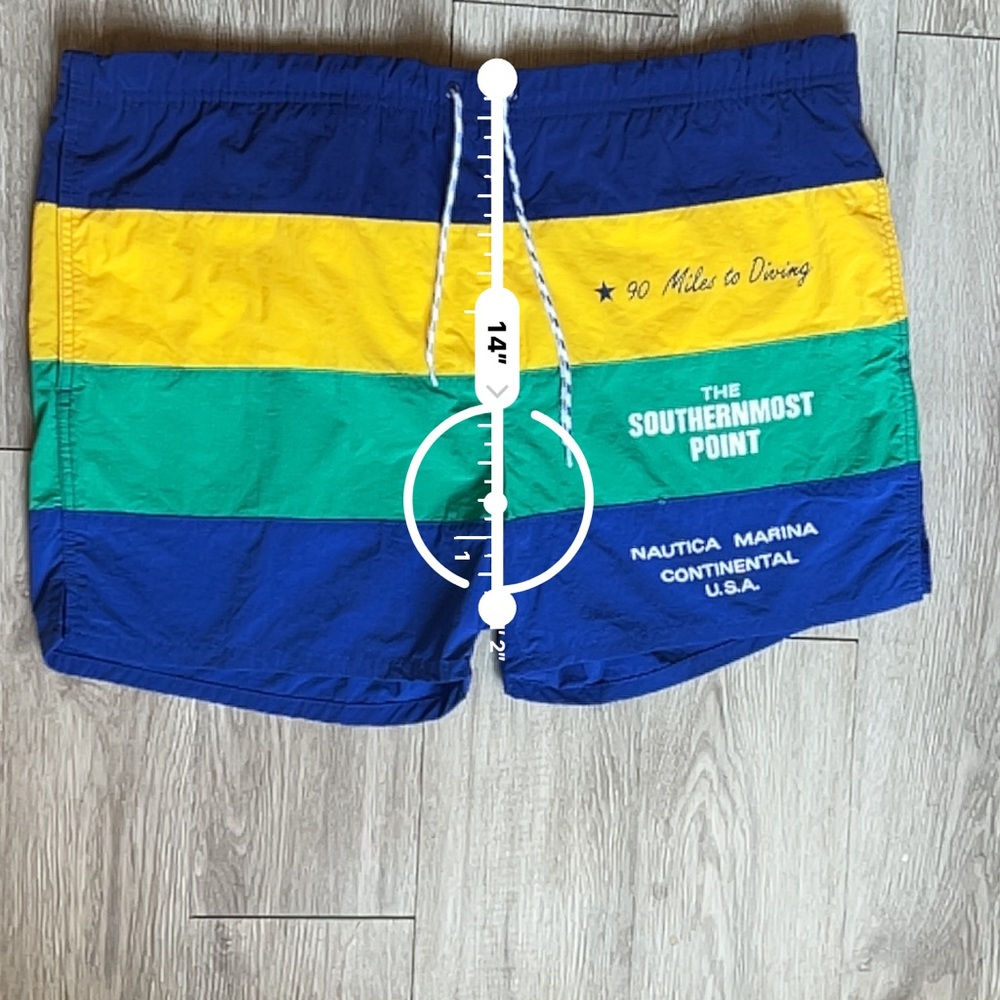 Nautica Multi color Large mens string swim shorts